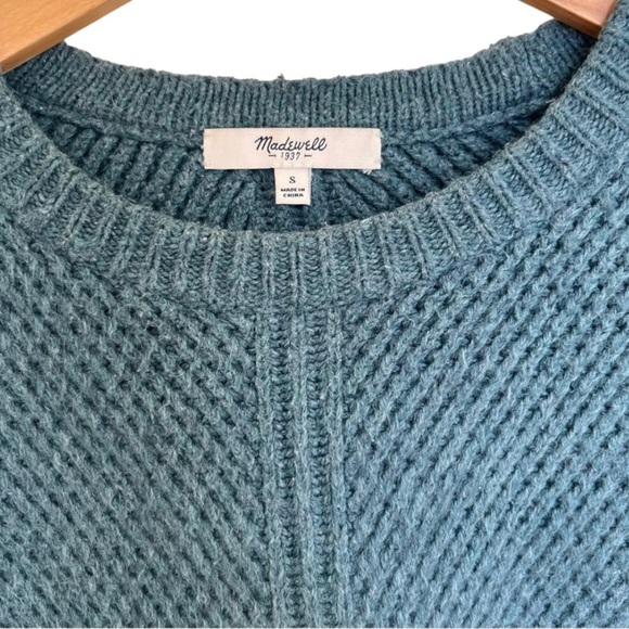 Madewell Sophia Heather Spruce Ribbed Sweater Size Small - Picture 9 of 13